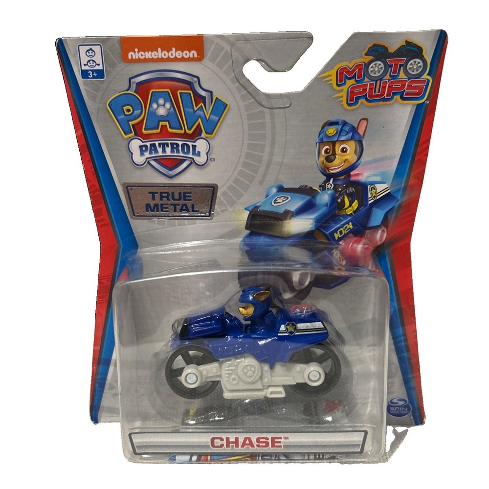 PAW PATROL CHASE MOTO PUPS Motorcycle True Metal CAR Bike Vehicle Spin Master
